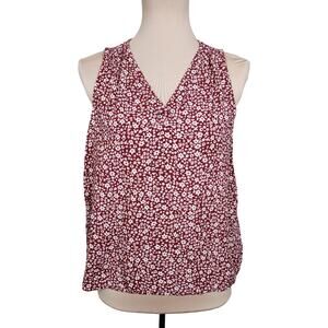 Sonoma Red Floral PL Tank Top Blouse